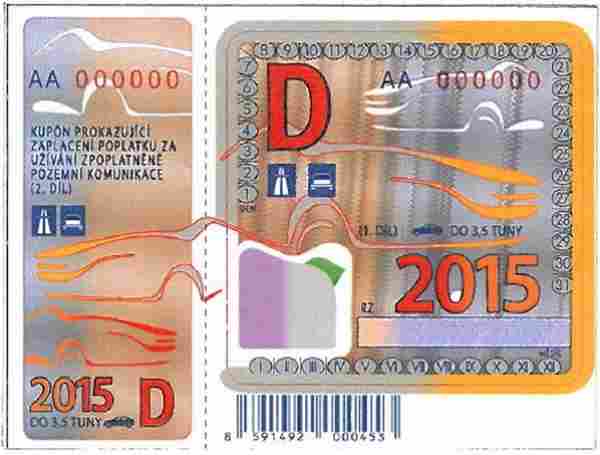 Dálniční známka 2015